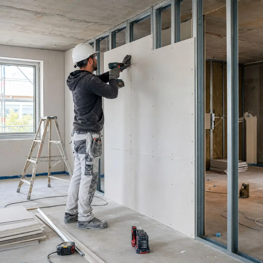 Trockenbau in Würzburg und Umgebung – Trockenbauwand mit Gipskartonplatten